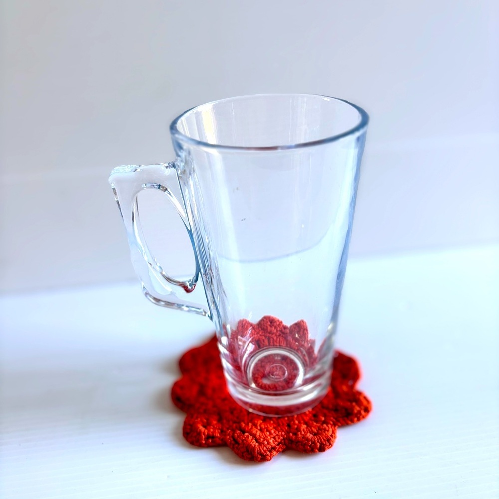 Bormioli Rocco Clear Glass Coffee Mug 6 Inch